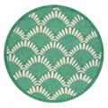 Nejad Rugs Shells Nouveau 8 Round Teal Area Rugs