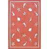 Nejad Rugs Shells & Seahorses 4 X 6 Light Coral Area Rugs