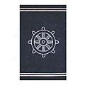 Nejad Rugs Ship Wheel 8 X 11 Navy Area Rugs