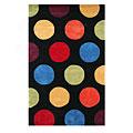 Nejad Rugs The Bright Collection 8 X 11 Dots Black Area Rugs