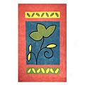 Nejad Rugs The Bright Collection 4 X 6 A Single Flower Rose/blue Area Rugs