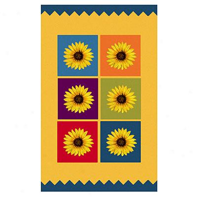 Nejad Rugs The Kids Rugs 4 X 6 Sunflower Blocks Yellow/multi Area Rugs