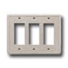 Questech Dorset Switch Plates - Travertine Triple Gfci Tile & Grave~