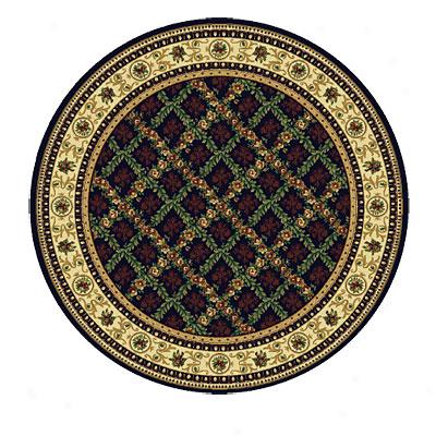 Rug One Imports Royal Bouquet 8 Round Midnight Area Rugs