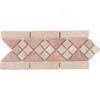 Tesoro Silvia Listello Ivory/rojo Tile & Stone