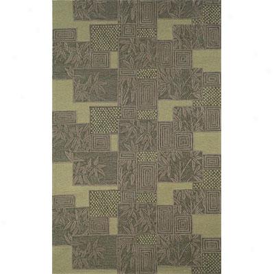 Trans-ocean Import Co. Cargo 8 Foot Round Bamboo Box Kiwi Area Rugs