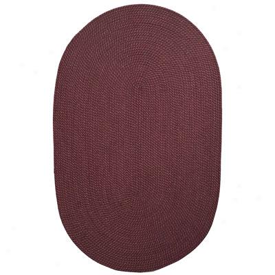 Trans-ocean Import Co. Cottage 4 X 6 Solid Burgundy Area Rugs