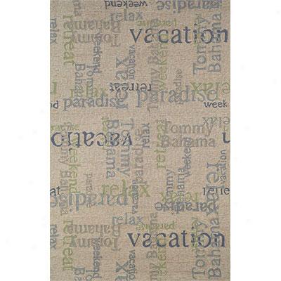 Trans-ocean Impoet Co. Lido 4 X 6 Scriptures Chalk Area Rugs