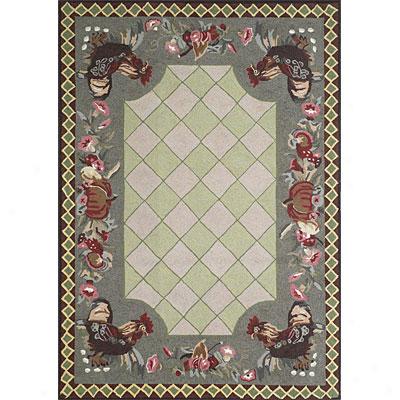 Trans-ocean Import Co. Rockport 5 X 7 Rooster Gdeen Area Rugs