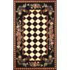 Trans-ocean Import Co. Tuscany 5 X 8 Roosterr Black Area Rugs