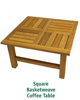 Basketweave Rectangular Table, Large