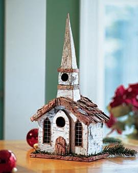 Birch Church Birdhouse