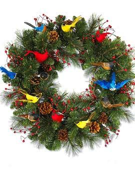 Birds And Berries Wreath