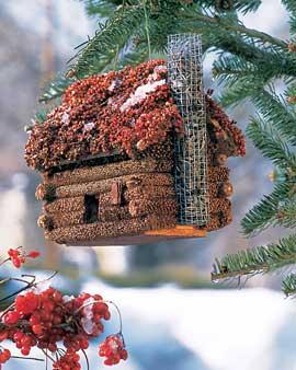 Birdseed Log Cabin