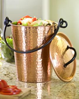 Copper Finish Compost Pail