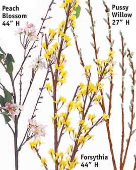 Everblooming Peach Blossoms, Set Of 3