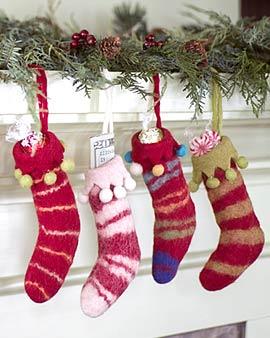 Felted Stockings, Set Of 4