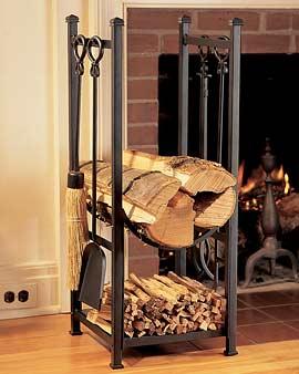 Firewood Rack With Tool Set