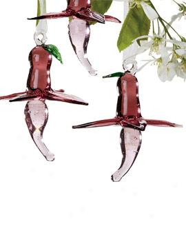 Fuchsia Blossoms, Set Of 3