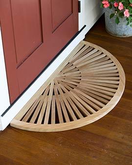 Half-round Teak Doormat