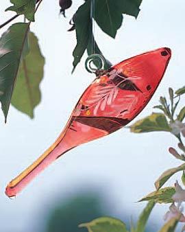 Handblown Hummingbird Feeder