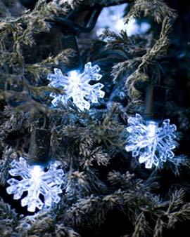 Led Snowflake Lights, Icy Pale