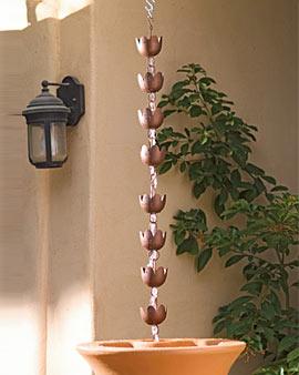 Lotus Rain Chain, 8'