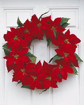 Poinsettia Wreath, 24