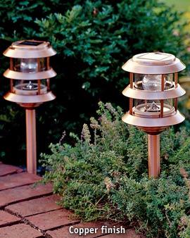 Solar Garden Lantern, Copper Fihish