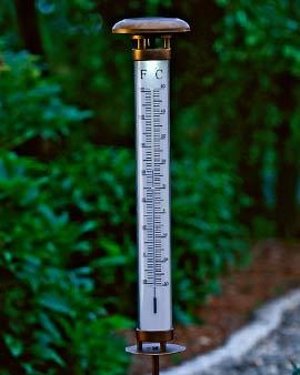 Solar Lit Thermometer