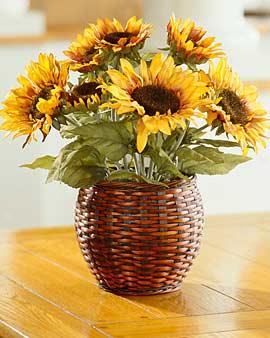 Sunflower Basket