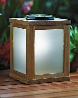 Teak Solar Lantern