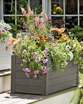 Terrazza Trough Planter, Brown