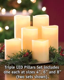 Triple Led Piklars, Set Of 3