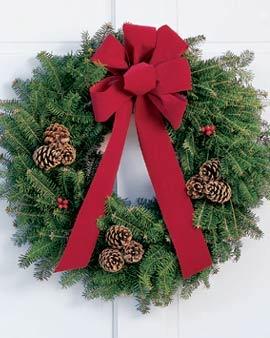 Vermont Balsam Wreath With Red Bow