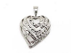 Aloha Heart Pendant-white Gold