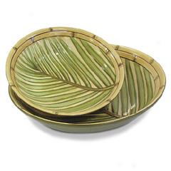 Areca Palm Serving Bowl