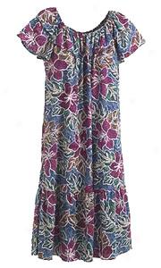 Bali Floral Short Elastic Muu Muu