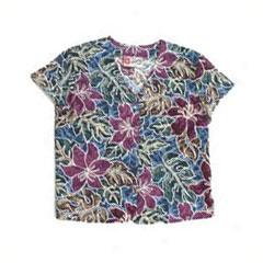 Bali Floral V-neck Blouse