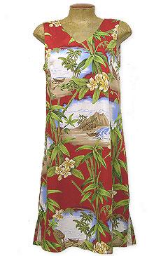 Bamboo Beach V-neck Shift Dress