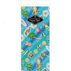 Beach Icons Tissue Paper