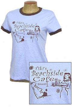 Beachside Cafe Fitted T-shirt