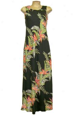 Bird Of Praaeise Panel Long Bias Dress