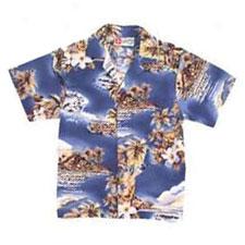 Blue Hawaii Boy's Aloha Shirt