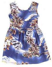 Blue Hawaii Girl's Sundress