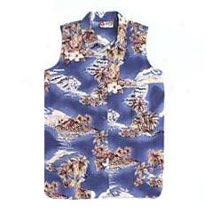 Blue Hawaii Sleeveless Blouse