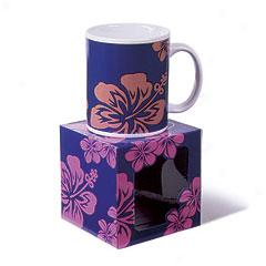 Bold Hibiscus 10 Oz. Mug-purple