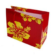 Bold Hibiscus Red Gift Bag