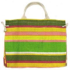 Bold Striped Canvas Beach Bag