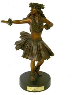 Bronze Hula Statue-kilohinani